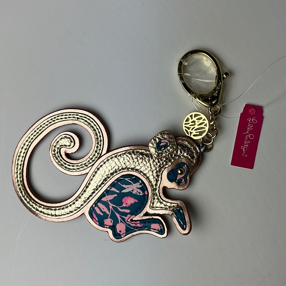 NWT Lilly Pulitzer monkey purse charm in tidal wave
